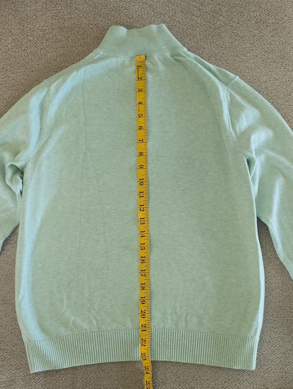 Vineyard Vines Heather Mint Green 1/4 Zip Pullover Sweater - Size XS - Picture 11 of 12